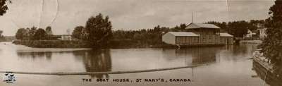 River scene showing the Boat House