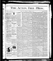 Acton Free Press (Acton, ON), November 1, 1877