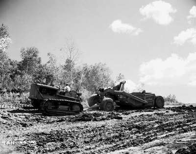 Crawler Tractor Used to Clear Land