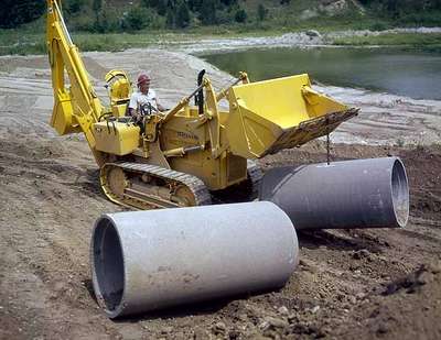 Tractor Used to Transport Sewer Materials