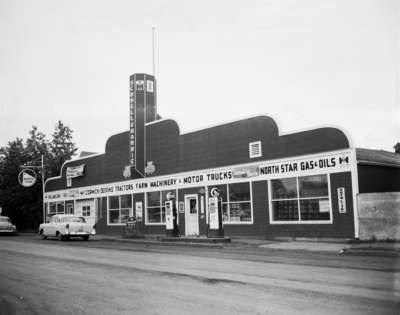 Schnell and Barrie, farm equipment dealership, in Camrose Alberta.