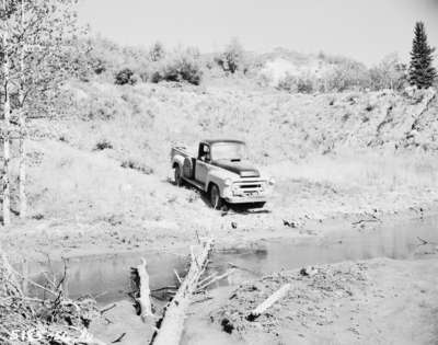 Truck owned by B.C. Dept. of Highways, Fort St. John, B.C.