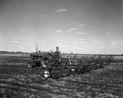 Harrowing in Western Canada.