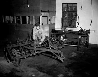 An IHC Cultivator at the farm equipment dealership in Bowmanville, Ontario.