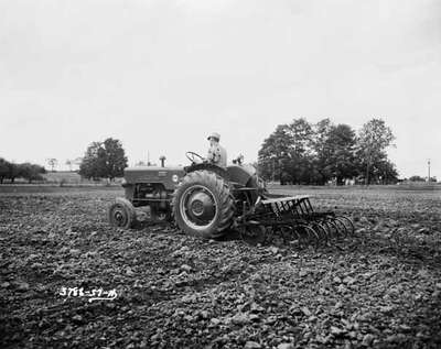 Cultivating on the farm of K. Dermott, Elliston.