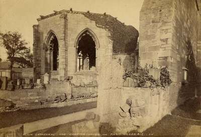 Elgin Cathedral, the Chapter House and Runic Cross