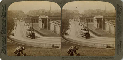 National Gallery and Royal Institution - N.W. across the Mound in Princes St., Edinburgh, Scotland