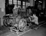 Working the assembly line building an IHC crawler tractor.