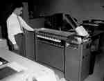 The IBM punched card system in the parts depot.