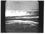 View of a waterfall, possibly Horseshoe Falls, Niagara Falls, Ontario.