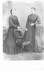 Portrait of two women,standing.