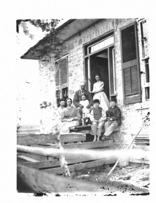 Portrait of the Philip family at their home in Fergus.