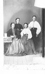 Portrait of four unidentified young women.