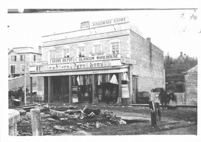 View of Mill Street, Elora, from the south.