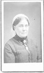 Bust portrait of an unidentified woman, by P.J. Hummel, Photographer, Faribault, Minnesota