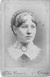 Portrait of a young woman, identified as Sally Hepburn.