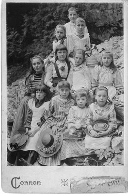 Outside group portrait of children.