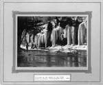 Icicles on the banks of the Grand River at Elora, February 1885.