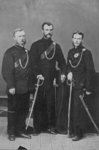 Group portrait of 3 men in uniform.