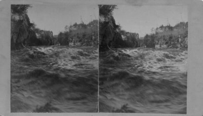 White water on the river, Elora, Ontario.