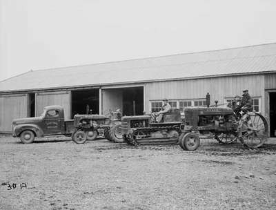 Tractors and Truck at Pyke Farms, Wolfe Island, ON