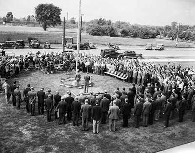 Crowd Watching Branch Opening Ceremonies, Chatham, ON