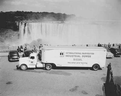 Truck Sitting in Front of Niagara Falls