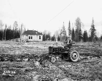 Unidentified Man Ploughing [Plowing] Land