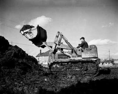 Crawler Tractor Excavating Dirt, Burlington, ON