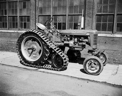 Tractor with Over Tire Tracks