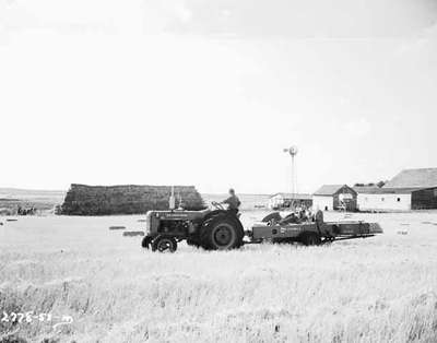 Baling Hay, Boissevain, MB