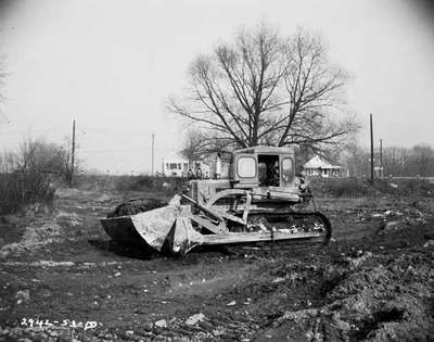 Crawler Tractor Shoveling, Etobicoke, ON