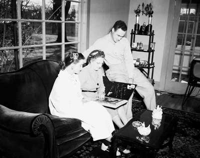 Unidentified Man & Women in a Living Room, Simcoe, ON