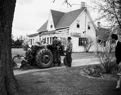 People Conversing on a Farm, Simcoe, ON