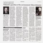 "Wilmette's guardian of the environment: Eileen Johnston"