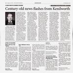 "Century-old news flashes from Kenilworth"