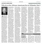 "Why do so few African-Americans live in Wilmette"  Part l