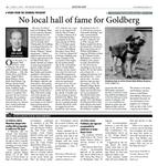 No local hall of fame for Goldberg