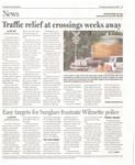 Traffic relief at crossings weeks away