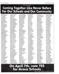 Political advertisement in favor of referendum for Avoca School District 37