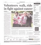 Volunteers walk, ride in fight against cancer