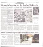 Memorial service set for Louise McKenzie