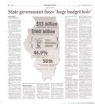 State government faces "huge budget hole"