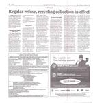 News Digest: Regular refuse, recycling collection in effect