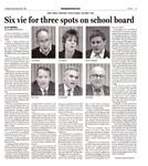 Six vie for three spots on school board