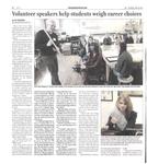 Volunteer speakers help students weigh career choices