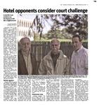 Hotel opponents consider court challenge