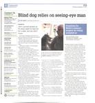 Blind dog relies on seeing-eye man