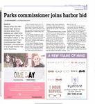 Parks commissioner joins harbor bid