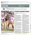 Loyola learned lesson